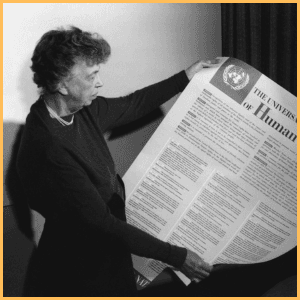 First Lady Eleanor Roosevelt pictured.