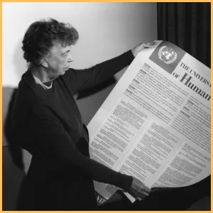 First Lady Eleanor Roosevelt pictured.